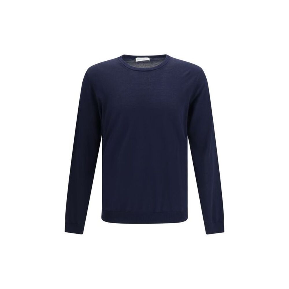 Roberto Collina Blue Cotton Men's Sweatshirt